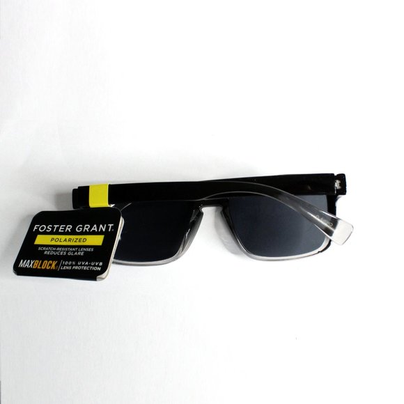 Foster Grant Men's Polarized Sunglasses Black Gray Retro Vintage Flair - Picture 3 of 4